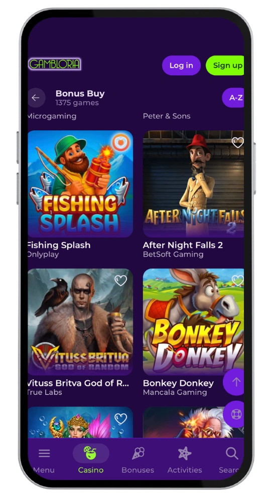 Gambloria casino Anmeldung